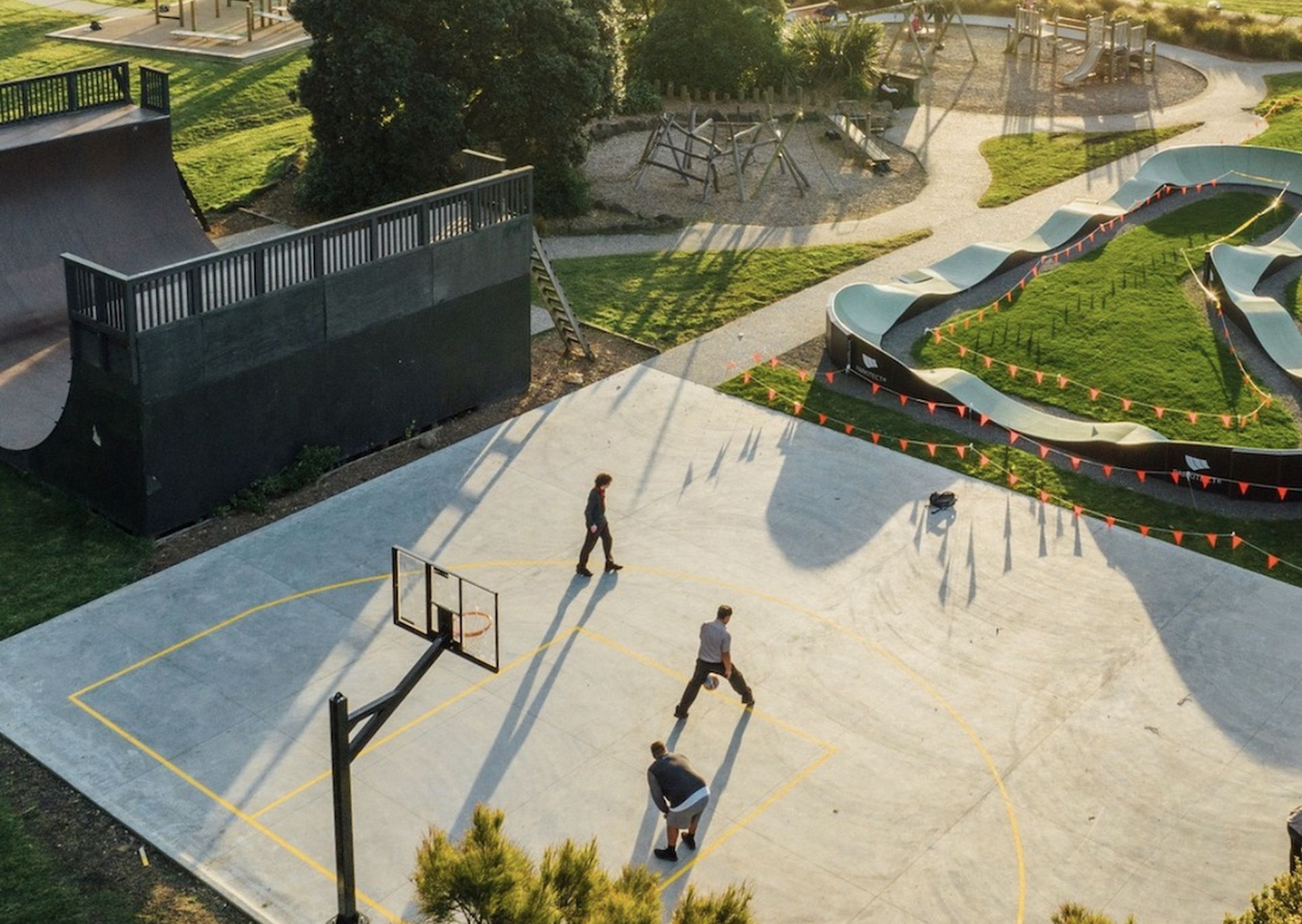 Basketball Half Court + Pump Track