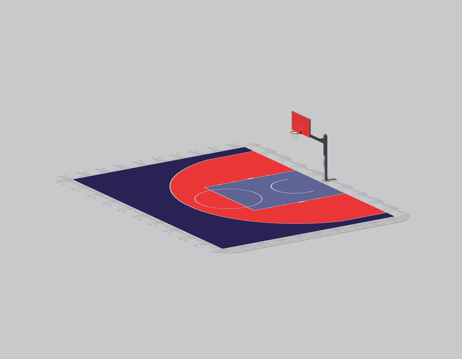 Basketball FIBA Half Court
