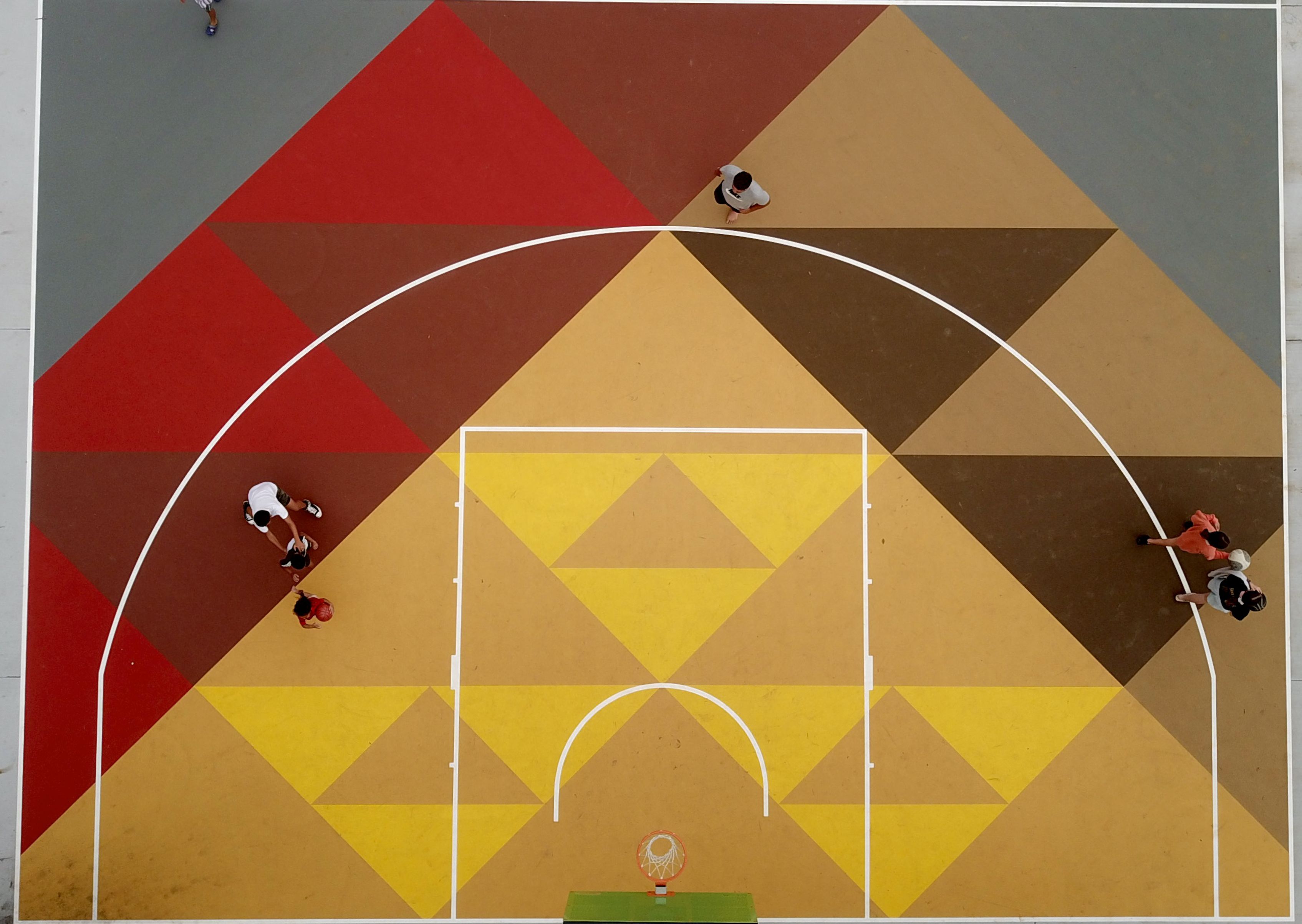 Mangere Maunga Basketball Art Court