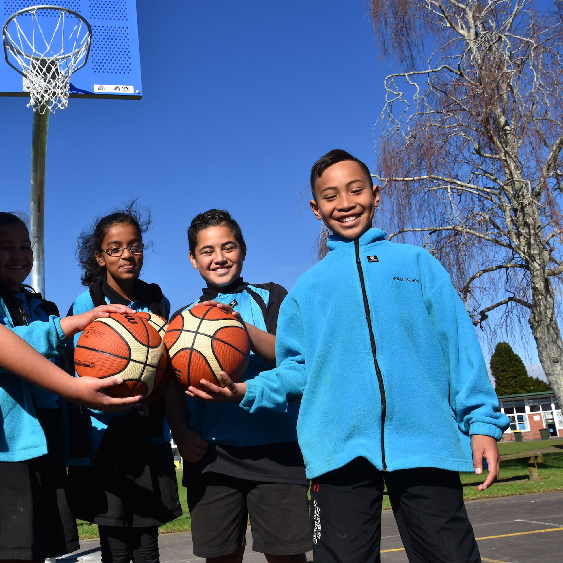 Mighty Basketball Hoop, Hoops in Schools, Made in NZ