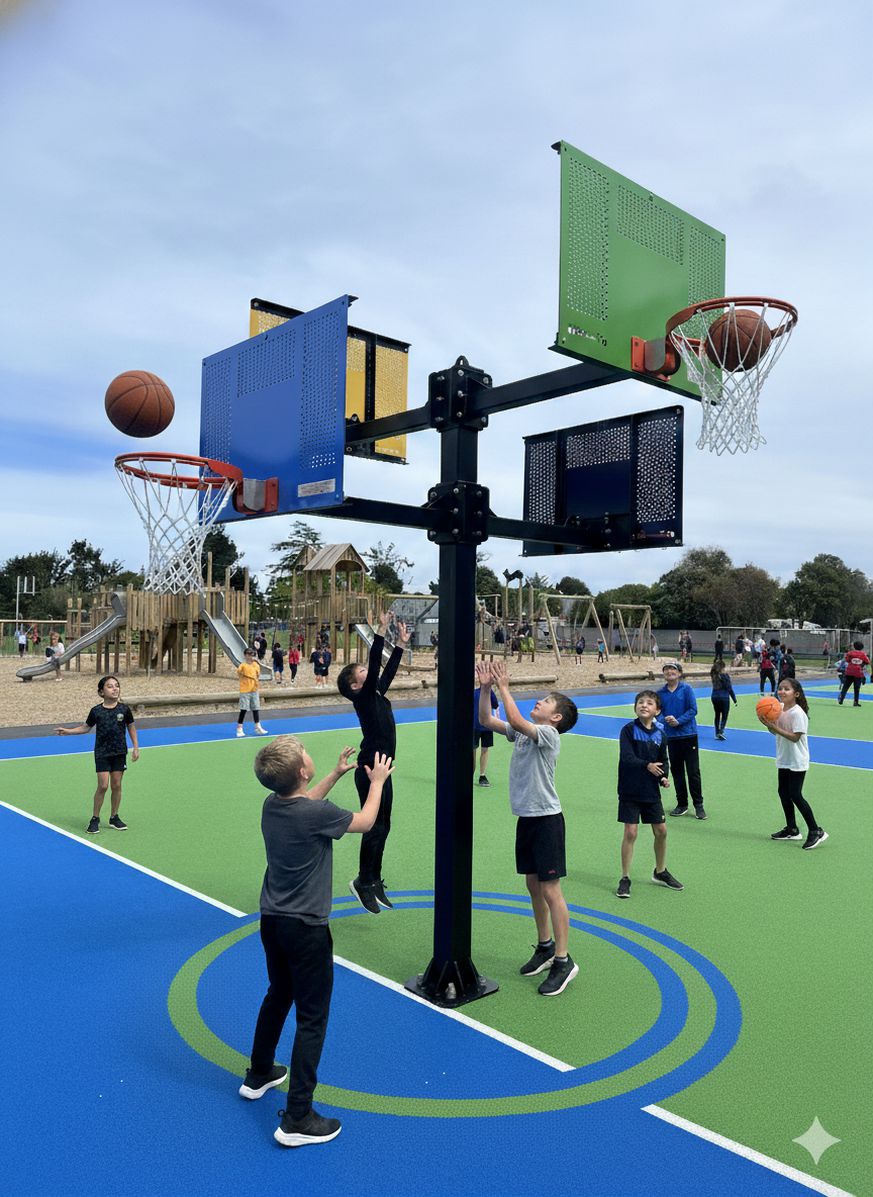 Basketball Four Way Hoop, Kelston High Basketball Four Way Hoop, Kelston High