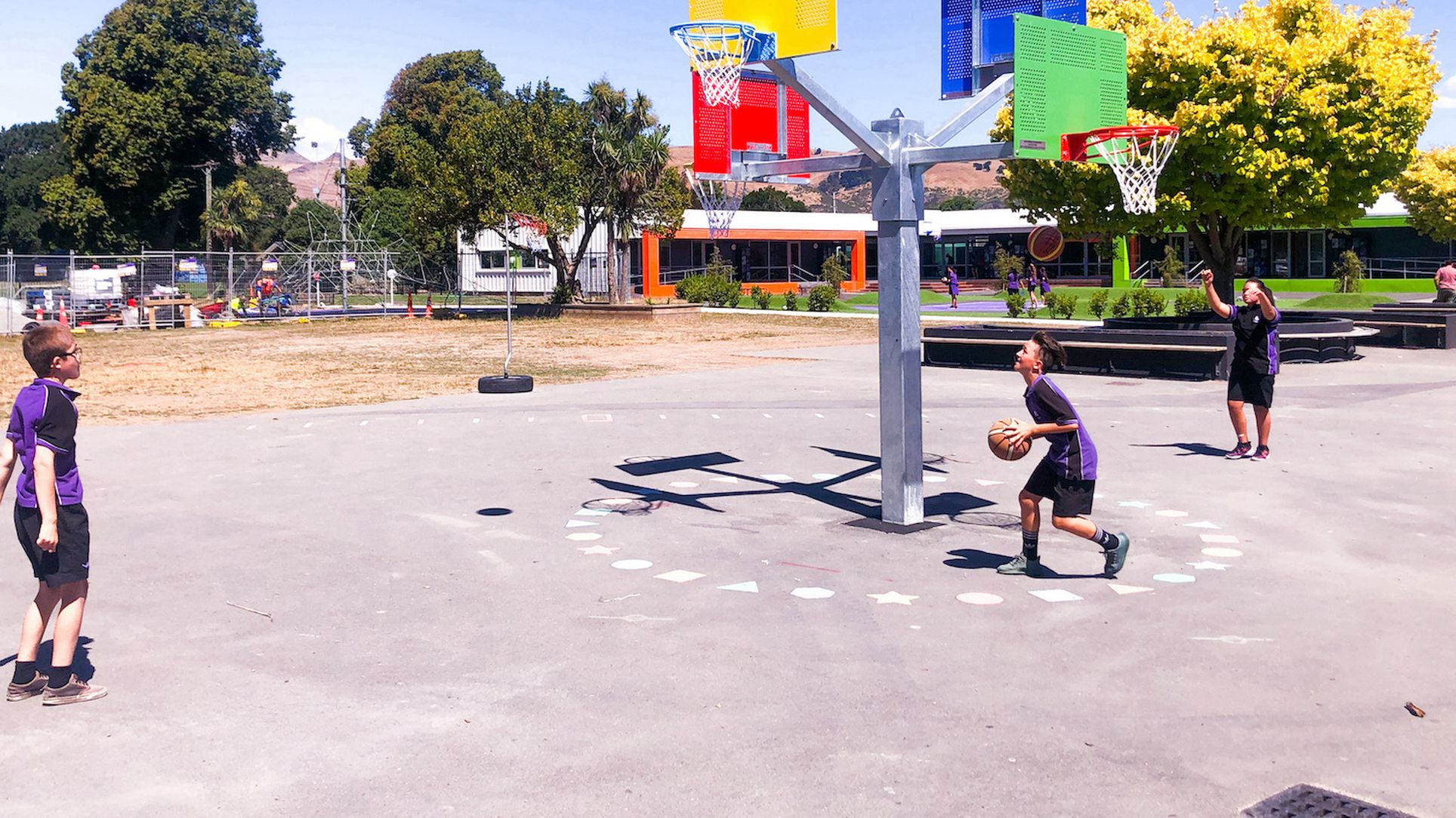 4 Way Basketball Hoop, Bromley School, Made in NZ