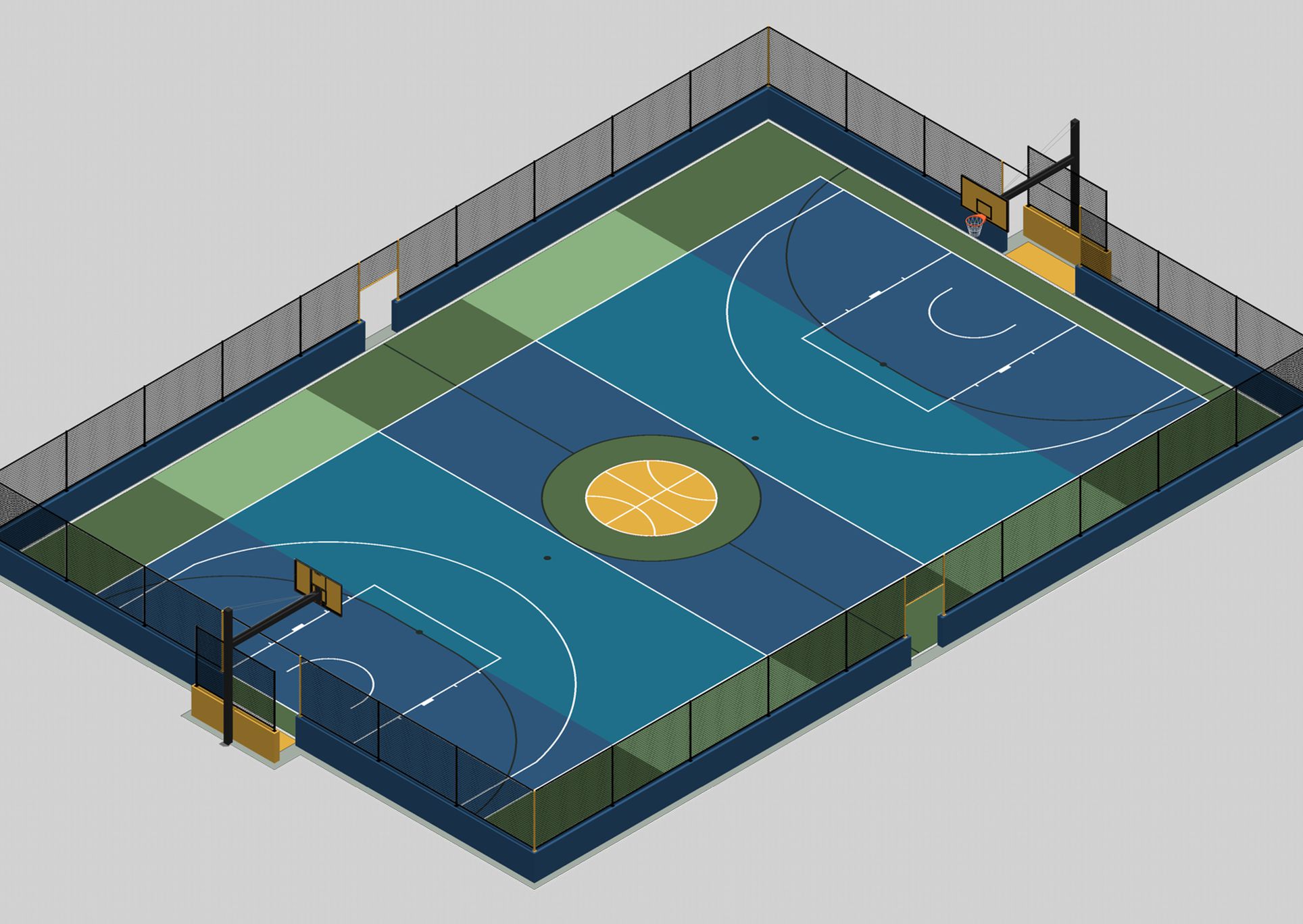 Multi Basketball Football Court