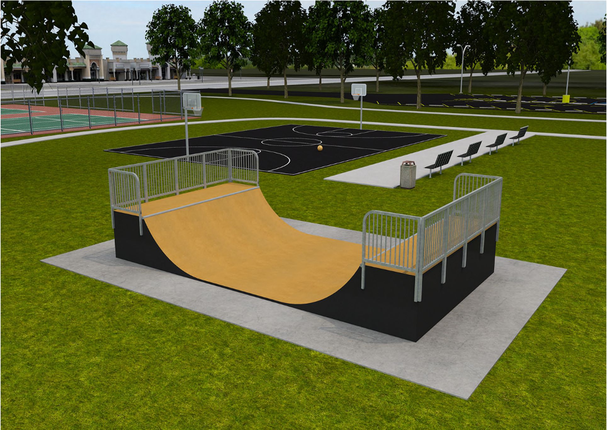 Skate Ramp Half Pipe